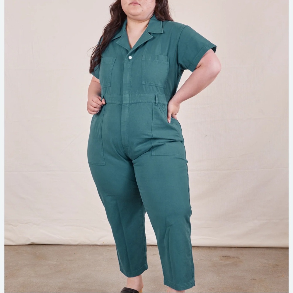 Big Bud Press Teal Short Sleeve Jumpsuit